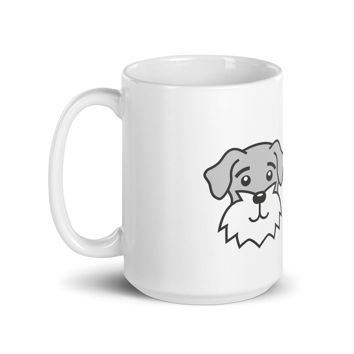 Schnauzer Love White Glossy Mug