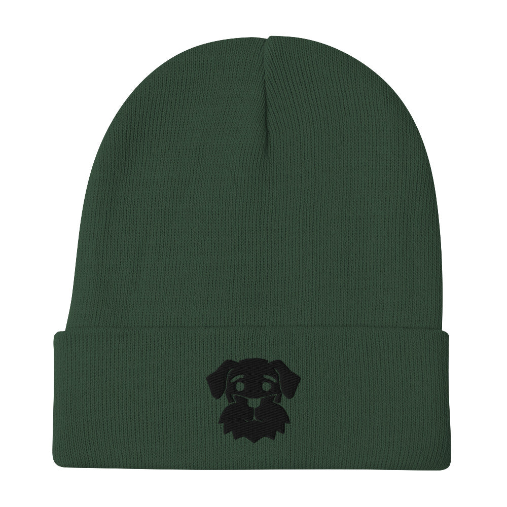 Schnauzer Swag Embroidered Beanie Green