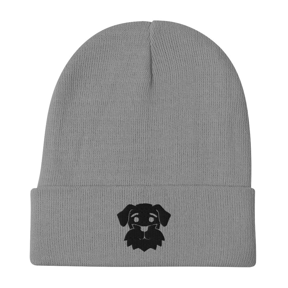 Schnauzer Swag Embroidered Beanie Grey