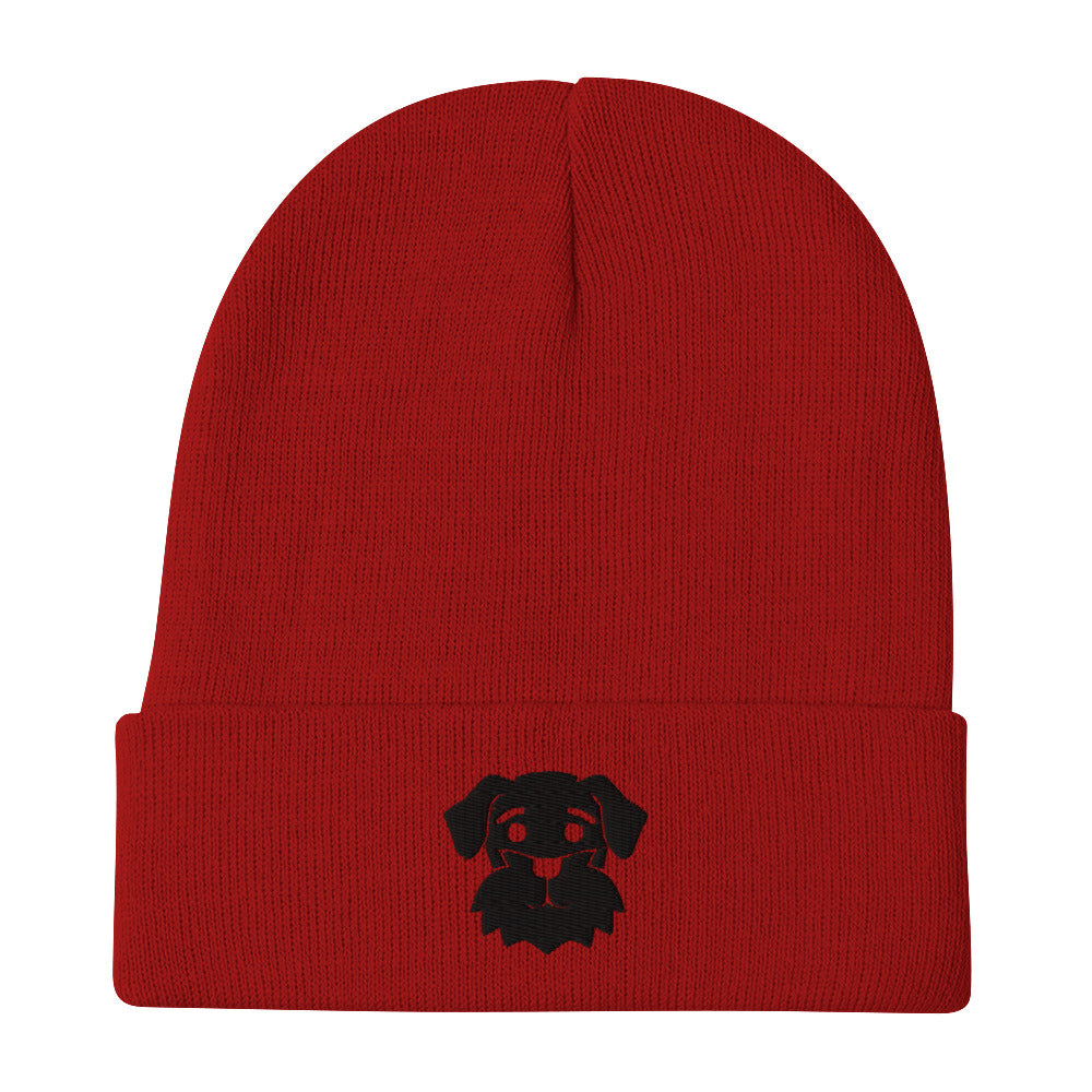 Schnauzer Swag Embroidered Beanie Red