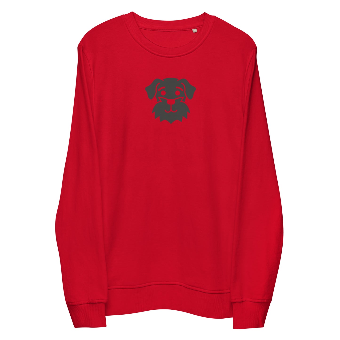 Schnauzer Swag Unisex Organic Sweatshirt Red