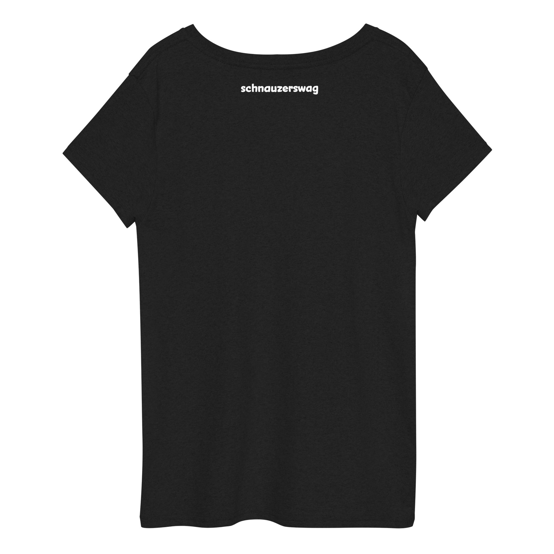 Schnauzer Swag Women’s Recycled V-Neck T-Shirt Black