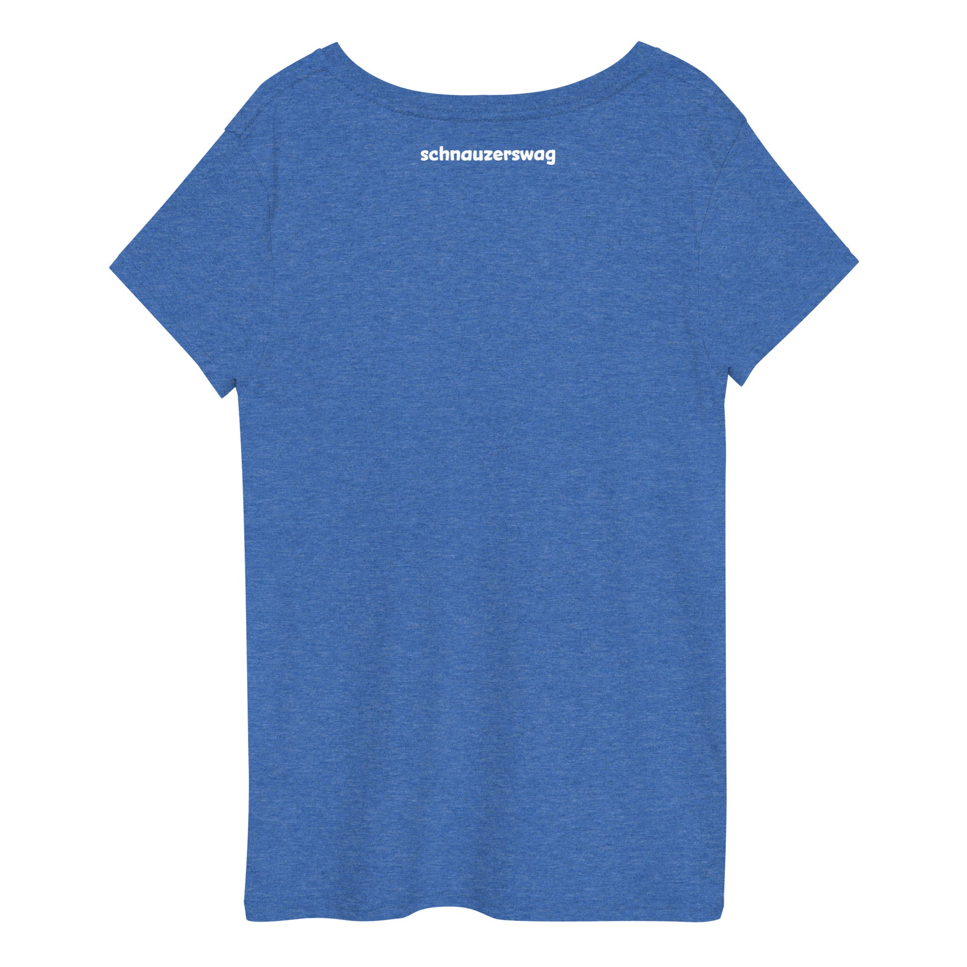 Schnauzer Swag Women’s Recycled V-Neck T-Shirt Blue