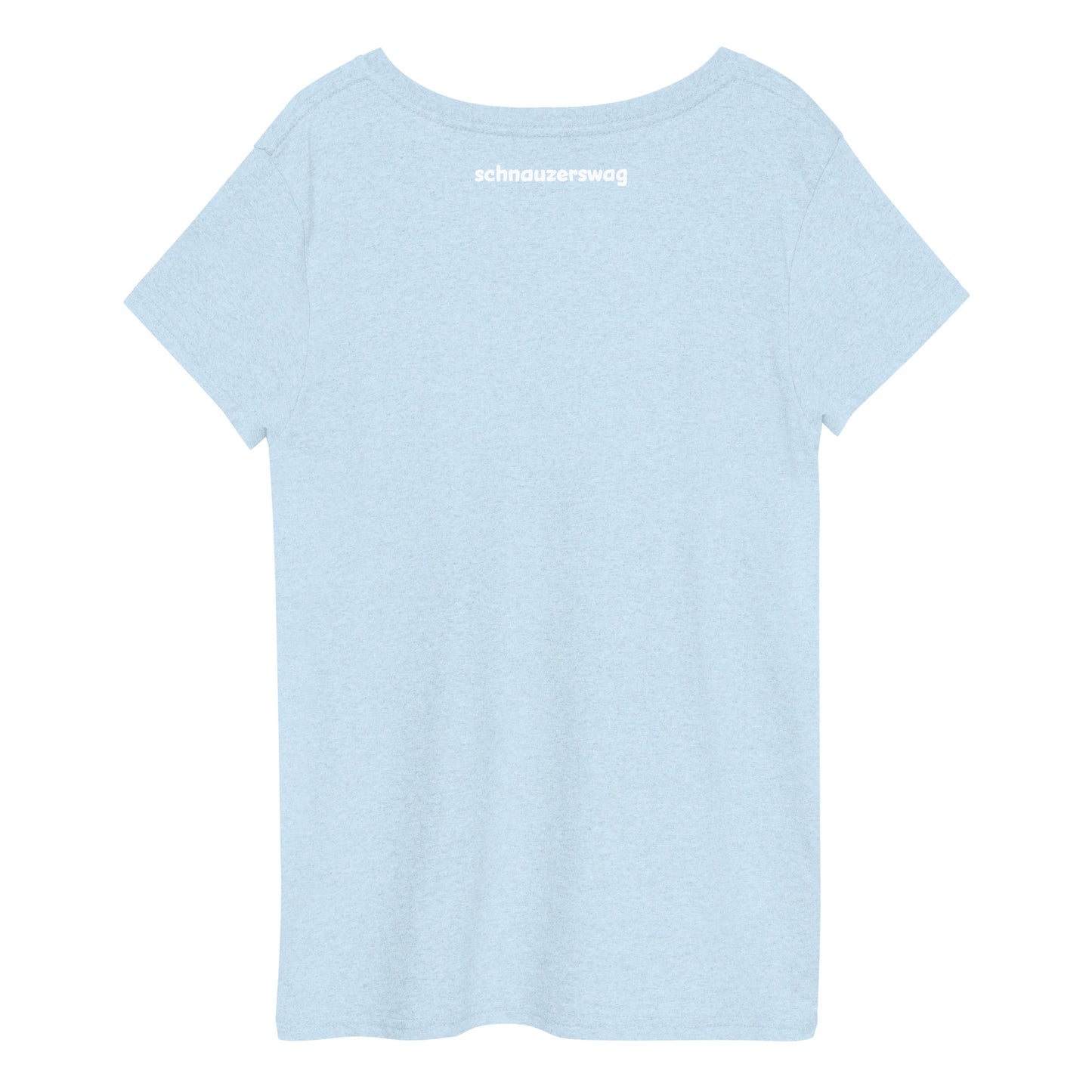 Schnauzer Swag Women’s Recycled V-Neck T-Shirt Light Blue