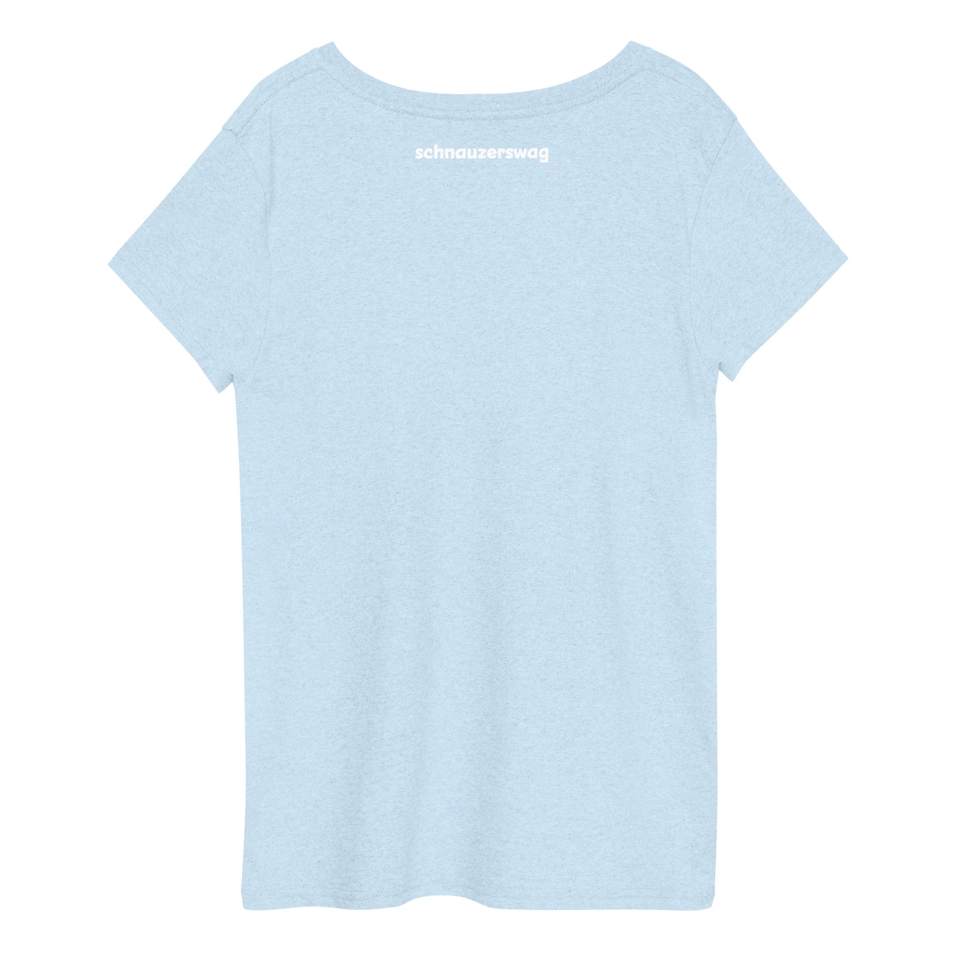 Schnauzer Swag Women’s Recycled V-Neck T-Shirt Light Blue