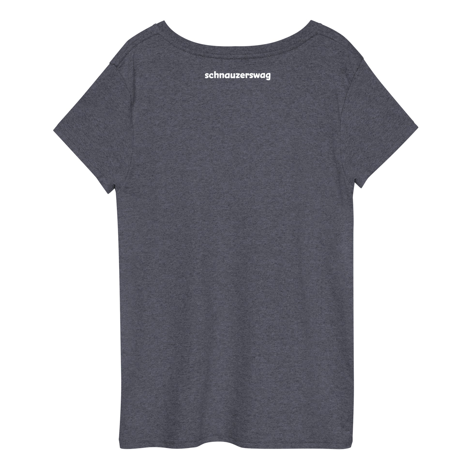 Schnauzer Swag Women’s Recycled V-Neck T-Shirt Grey